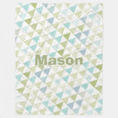 Personalisiert Boy's Room Modernes Teepee Muster Fleecedecke (Vorderseite)