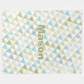 Personalisiert Boy's Room Modernes Teepee Muster Fleecedecke (Vorderseite (Horizontal))