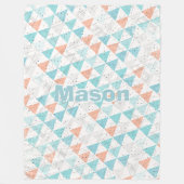 Personalisiert Boy's Room Modernes Teepee Muster Fleecedecke (Vorderseite)