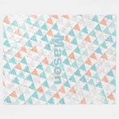 Personalisiert Boy's Room Modernes Teepee Muster Fleecedecke (Vorderseite (Horizontal))