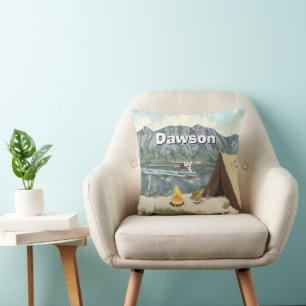 Personalisiert Boy's Room Woodland Camping Mountai Kissen