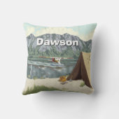 Personalisiert Boy's Room Woodland Camping Mountai Kissen (Rückseite)