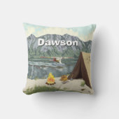 Personalisiert Boy's Room Woodland Camping Mountai Kissen (Vorderseite)