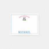Personalisiert Boys Soccer Custom Lunch Box Post-it Klebezettel (Vorderseite)