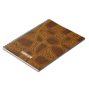 Personalisiert-braun-Beige-Abstraktes Muster Notizblock