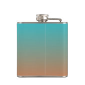 Personalisiert-braun-blaues Ober Flachmann (Rückseite)