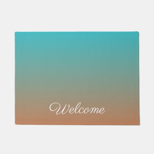 Personalisiert-braun-blaues Ober Fußmatte (Vorderseite)