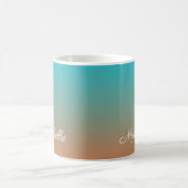 Personalisiert-braun-blaues Ober Kaffeetasse (Mittel)