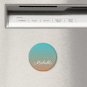 Personalisiert-braun-blaues Ober Magnet (In Situ (Geschirrspüler))
