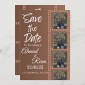 Personalisiert-Braun-Einladungskarte Einladung (Vorne/Hinten)