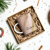 Personalisiert-Braun- und Goldkaffee Kaffeetasse