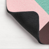 Personalisiert-braunes rosa und grünes Abstraktes Mousepad (Ecke)