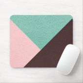 Personalisiert-braunes rosa und grünes Abstraktes Mousepad (Mit Mouse)