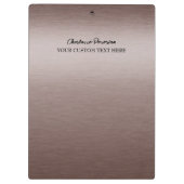 Personalisiert-Braunmetall Klemmbrett (Rückseite)