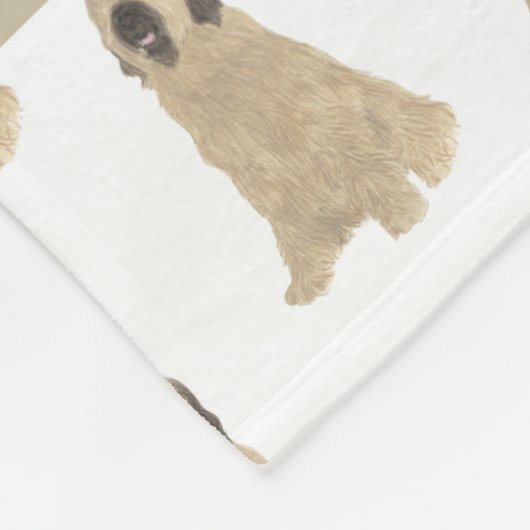 Personalisiert Briard Fleecedecke (Ecke)