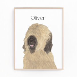 Personalisiert Briard Fotodruck