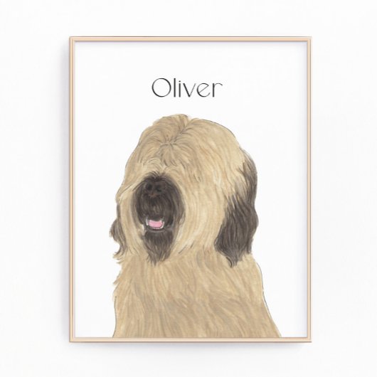 Personalisiert Briard Fotodruck