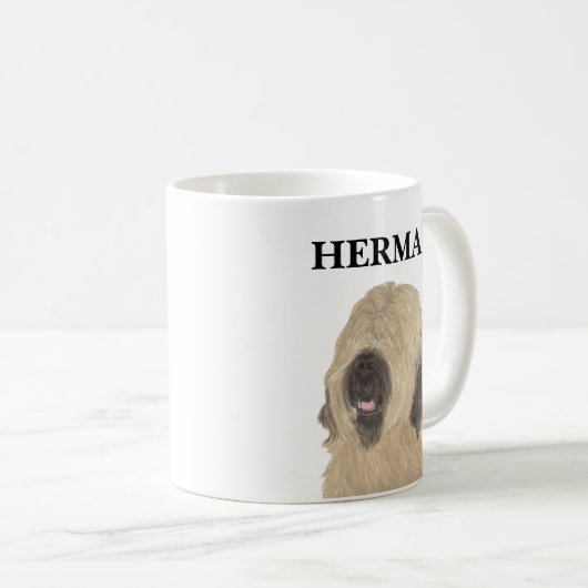 Personalisiert Briard Kaffeetasse (VorderseiteRechts)