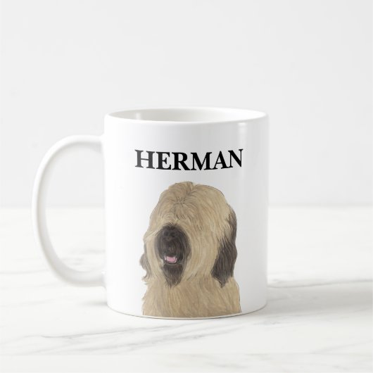 Personalisiert Briard Kaffeetasse (Links)