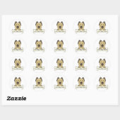 Personalisiert Briard Runder Aufkleber (Blatt)