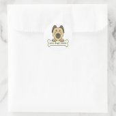 Personalisiert Briard Runder Aufkleber (Tasche)
