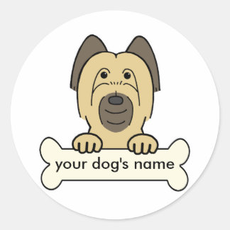 Personalisiert Briard Runder Aufkleber