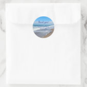 Personalisiert Bridal Beach Szene danke Sticker (Tasche)