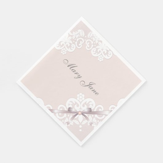 Personalisiert Bridal Serviette (Ecke)