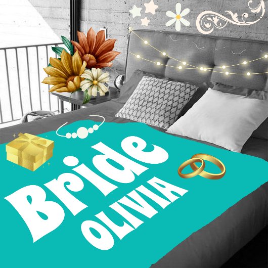 Personalisiert Bride Bachelorette Fleecedecke