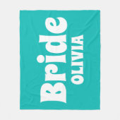 Personalisiert Bride Bachelorette Fleecedecke (Vorderseite)