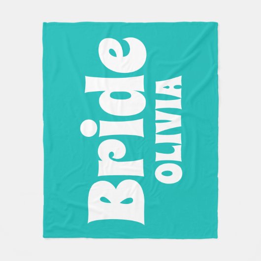 Personalisiert Bride Bachelorette Fleecedecke (Vorderseite)