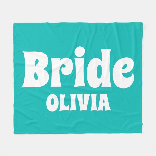 Personalisiert Bride Bachelorette Fleecedecke (Vorderseite (Horizontal))