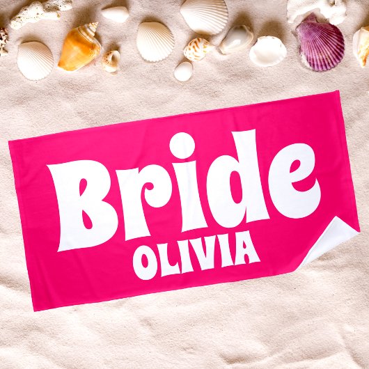 Personalisiert Bride Bachelorette Strandtuch