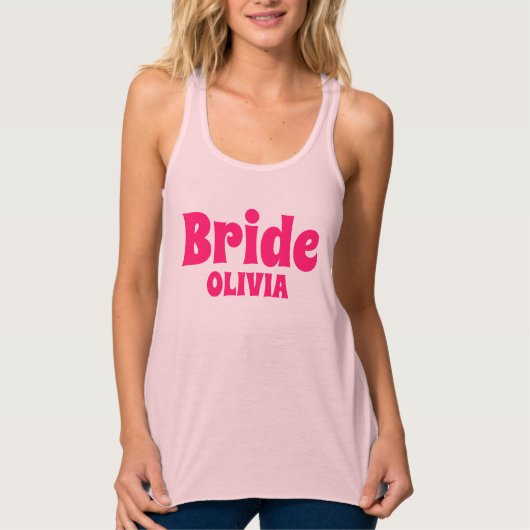 Personalisiert Bride Bachelorette Tank Top (Vorderseite)