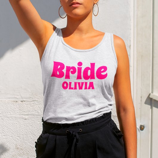 Personalisiert Bride Bachelorette Tank Top