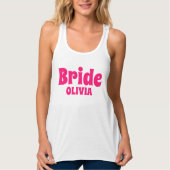 Personalisiert Bride Bachelorette Tank Top (Vorderseite)