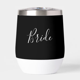 Personalisiert Bride Black Script Einfache Hochzei