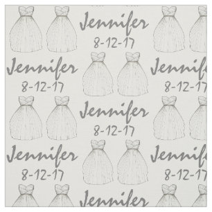 Personalisiert Bride Brautparty Wedding Gown Stoff
