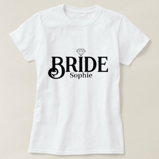 Personalisiert-Bride-Name 2023-Hemd T-Shirt (Design vorne)