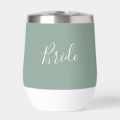 Personalisiert Bride Sage Green Simple Wedding (Vorderseite)