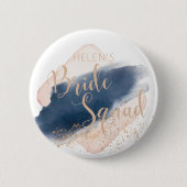 Personalisiert Bride Squad Hochzeitsfeier Abzeiche Button (Vorderseite)