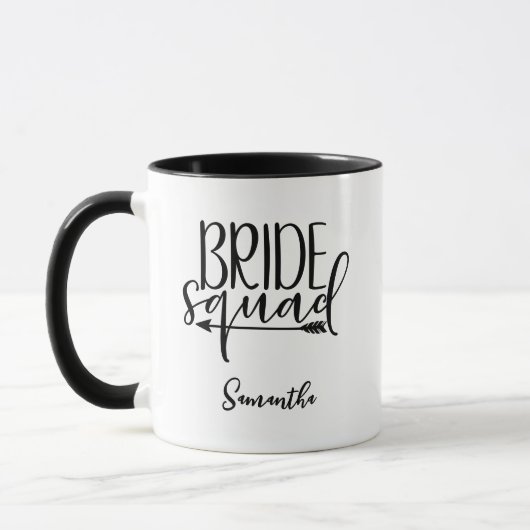 Personalisiert Bride Squad Tasse (Links)