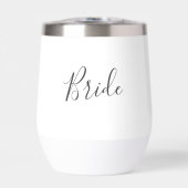 Personalisiert Bride White Script Einfache Hochzei (Vorderseite)