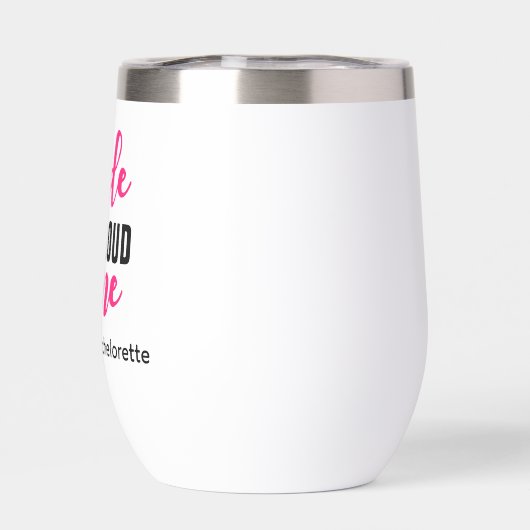 Personalisiert Bride Wine Junggeselinnen-Abschied  (Rückseite)