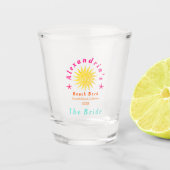 Personalisiert Bride's Bachelorette Beach Party Schnapsglas (Vorderseite)