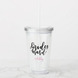 Personalisiert Bridesmaid Acrylic Tumbler Acryltrinkbecher