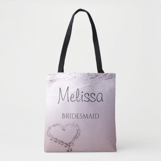 Personalisiert Bridesmaid Beach Tote Bag Tasche (Vorderseite)