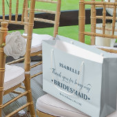 Personalisiert Bridesmaid Blue Vielen Dank Große Geschenktüte