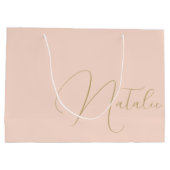 Personalisiert Bridesmaid Brautparty Bachelorette Große Geschenktüte (Rückseite)