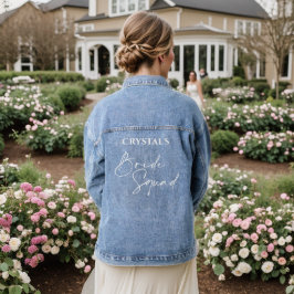 Personalisiert Bridesmaid Bride Squad Jeansjacke